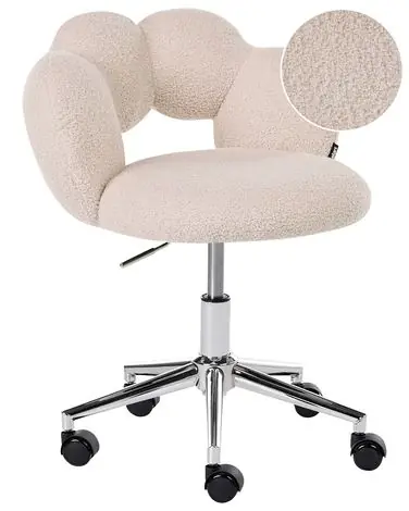 Desk Chair WHIZZY Boucle Light Beige - Home Office
