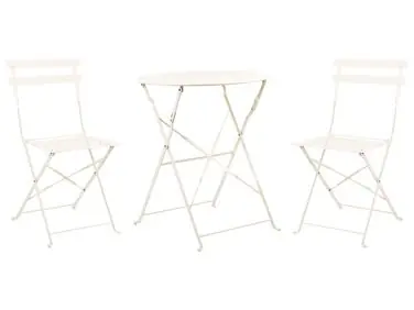 Bistro Set FIORI Metal Off-White