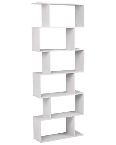 6 Tier Bookcase VALDOSA 190 cm Light Grey - Living Room
