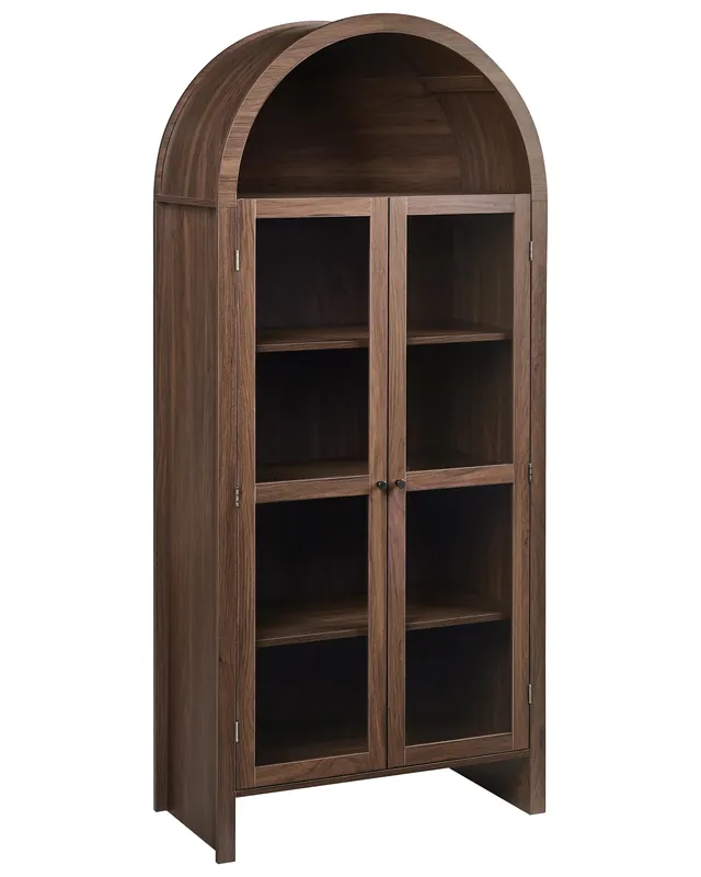Vitrina GLENWOOD 79 cm Marrón oscuro - Sala de estar