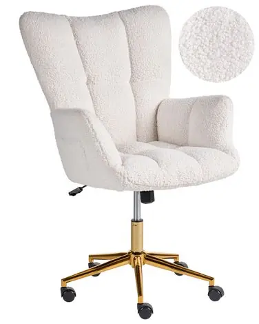 Office Chair OULU Boucle White - Home Office