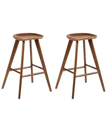 Conjunto de 2 sillas de bar CANDO Marrón - Comedor
