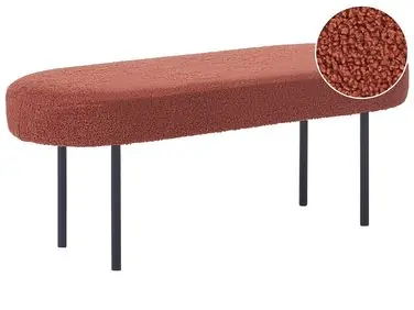 Upholstered Bench WOLFEBORO Boucle Golden Brown - Bedroom