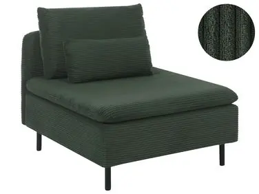 1-Seat Section EGERIS Dark Green Corduroy