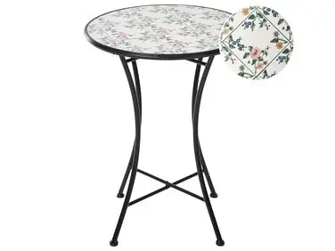 Bistro Table COLLIO 60 cm 60 cm Metal Black - Garden & Balcony