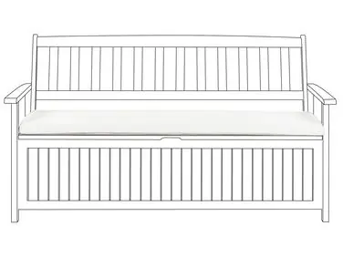 Bench Seat Pad Cushion SOVANA 148 x 45 cm Off-White