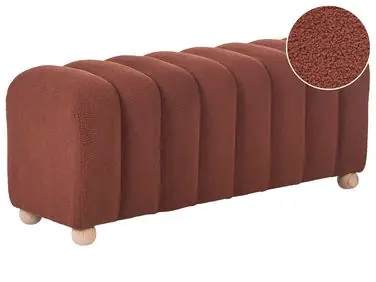 Upholstered Bench IDYLLWILD Boucle Golden Brown - Bedroom