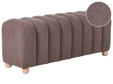 Upholstered Bench IDYLLWILD Boucle Brown - Bedroom