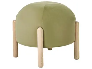Taburete HELEN Terciopelo Verde oliva Verde - Sala de estar
