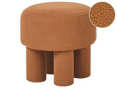 Taburete CANBY Bouclé Naranja - Sala de estar