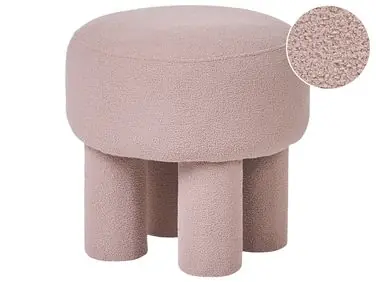Taburete CANBY Bouclé Beige - Sala de estar