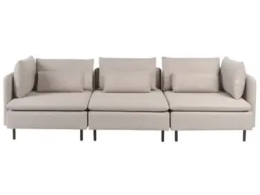 Sofá modular 3 plazas EGERIS Beige Tela - Sala de estar