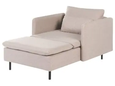 Chaise longue EGERIS Tela Beige - Sala de estar