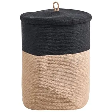 Basket SILOPI Cotton Black/ Beige - Home Accessories