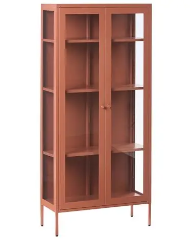 Vitrina HARTY Metal 80 cm Marrón dorado - Sala de estar