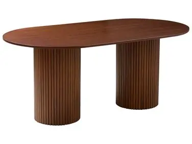 Mesa de comedor SHERIDAN Fresno oscuro 180 cm 100 cm