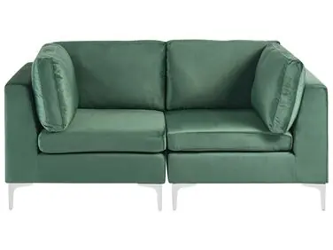 Sofá modular 2 plazas EVJA Verde Terciopelo - Sala de estar