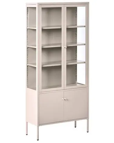 Vitrina OXTED Metal 80 cm Beige - Sala de estar