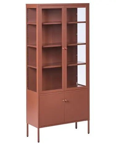 Vitrina OXTED Metal 80 cm Marrón dorado - Sala de estar