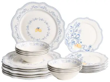 Vajilla de 24 piezas LOVAGE Porcelana Blanco - Accesorios decorativos