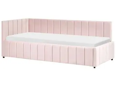 Sofá cama Terciopelo LISIEUX 90 x 200 cm Rosa pastel - Dormitorio