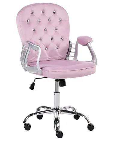 Silla de escritorio PRINCESS Terciopelo Violeta claro - Oficina