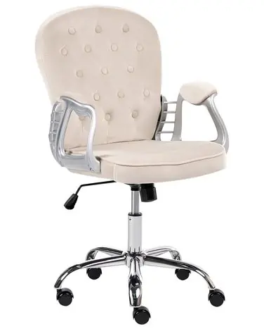 Desk Chair PRINCESS Velvet Taupe - Home Office