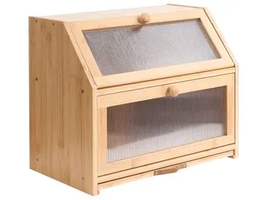 Bread Bin CROQUANT Bamboo Light Brown - Home Accessories