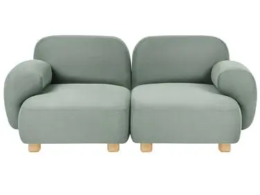 Sofá modular 2 plazas AMLI Verde claro Tela - Sala de estar