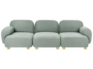 Sofá modular 3 plazas AMLI Verde claro Tela - Sala de estar