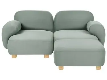 Sofá modular 2 plazas AMLI Verde claro Tela con otomana - Sala de estar