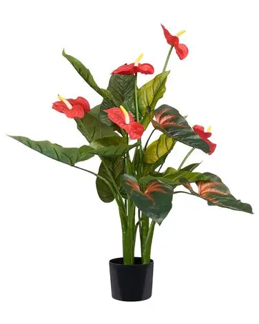 Planta artificial ANTHURIUM 95 cm Verde - Accesorios decorativos