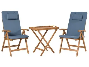 Bistro Set JAVA PREMIUIM Acacia Wood Blue - Garden & Balcony