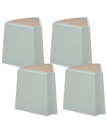 Set of 4 Garden Stools EVROS Mint Green - Garden & Balcony