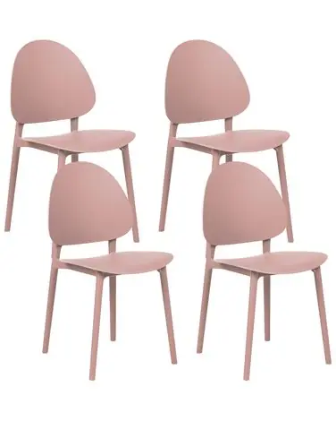 Set of 4 Garden Chairs CEARA Pink - Garden & Balcony