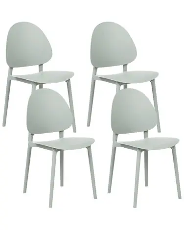 Set of 4 Garden Chairs CEARA Mint Green - Garden & Balcony