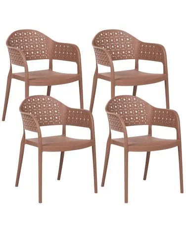 Set of 4 Chairs NARINO Brown - Garden & Balcony