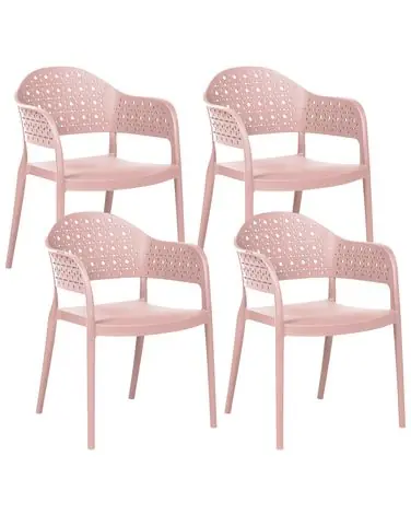 Set of 4 Chairs NARINO Pink - Garden & Balcony
