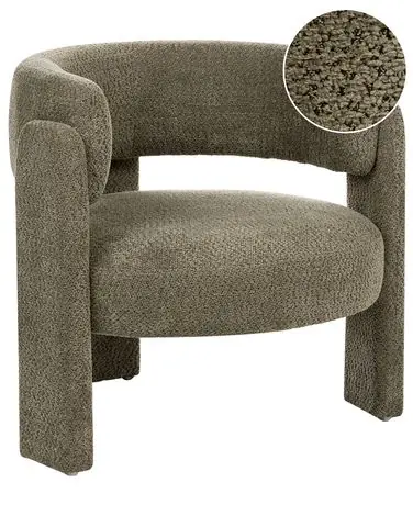 Armchair BUREA Chenille Dark Green - Living Room