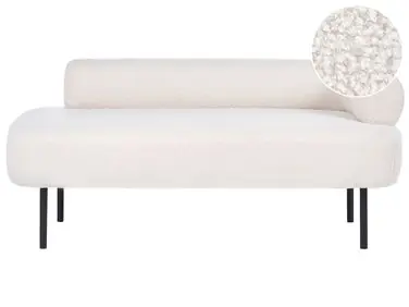 Chaise longue derecho MIRMANDE Bouclé Blanco crema - Sala de estar