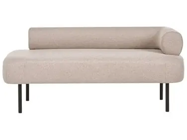 Chaise longue derecho MIRMANDE Tela Marrón claro - Sala de estar