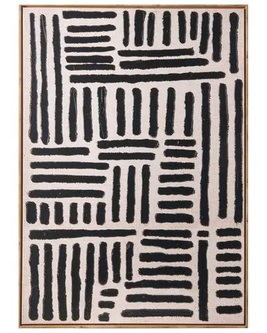 Canvas NAVAN Abstract Motif Black - Home Accessories