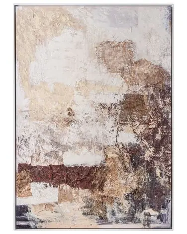 Canvas DELVIN Abstract Motif Brown - Home Accessories
