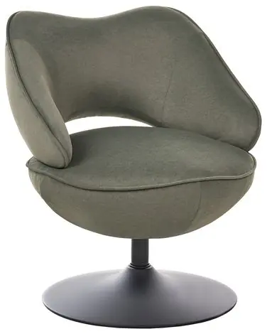 Swivel Armchair SANDET Velvet Dark Green - Living Room