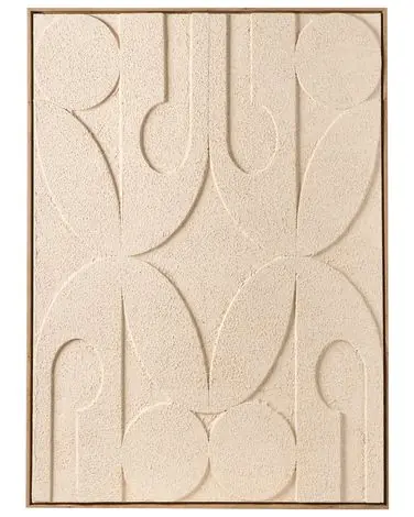 Canvas COLERAINE Abstract Motif Beige - Home Accessories