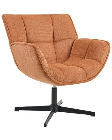 Swivel Armchair AUMA Fabric Orange - Living Room