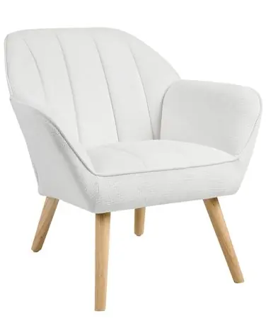 Armchair TORUD Fabric White - Living Room