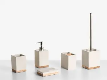 5-Piece Bathroom Accessories Set TAPICHE Beige