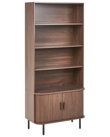 4 Tier Bookcase BRADLEY 180 cm Dark Brown - Living Room