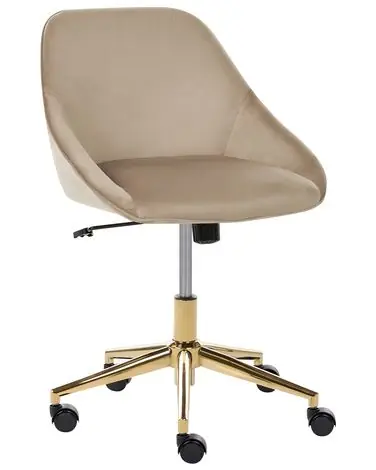 Desk Chair BARDSDALE Velvet Taupe - Home Office